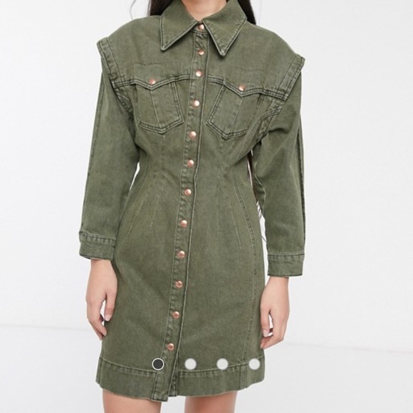 ASOS Dresses & Skirts - ASOS khaki denim dress